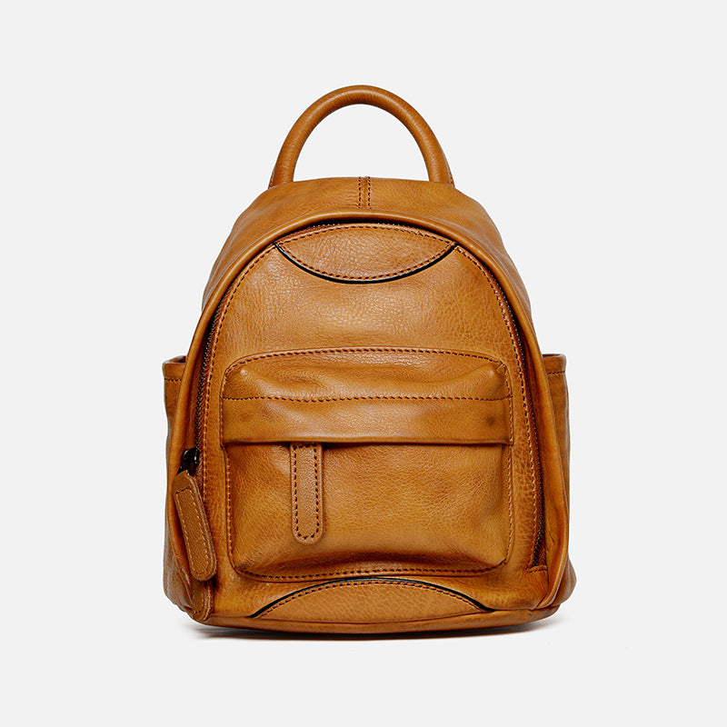 Women's Fashion Trend Genuine Leather Large Capacity Backpacks