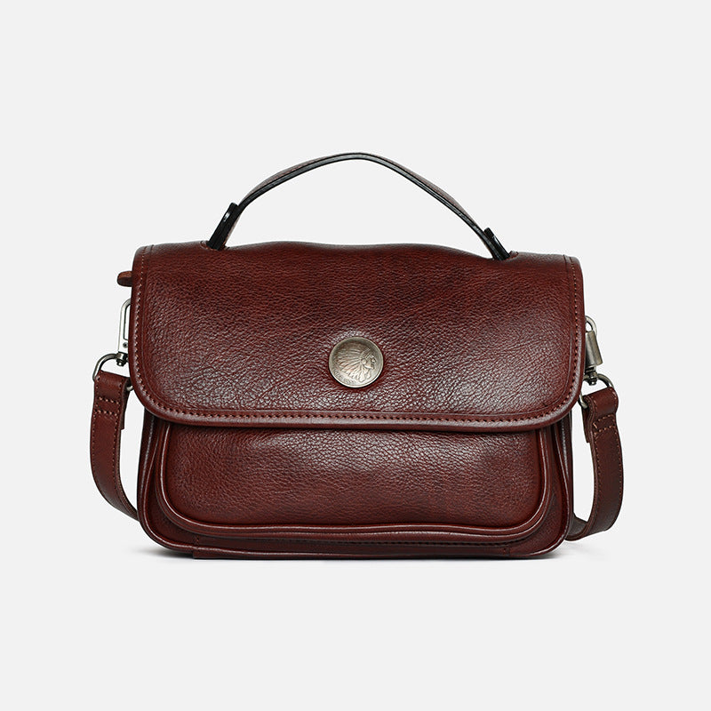 Women's Vintage Classic Cow Leather Envelope Genuine Handbags
