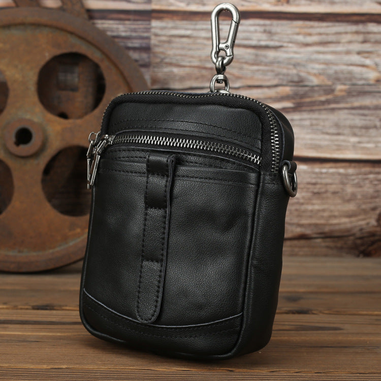 Crazy Horse Leather First Layer Cowhide Men's Waist Packs