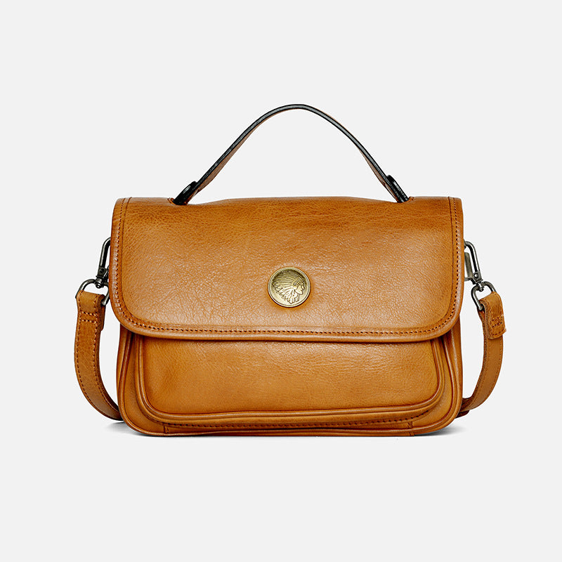 Women's Vintage Classic Cow Leather Envelope Genuine Handbags