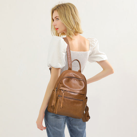 Women's Large Capacity Fashionable Soft Leather Bags