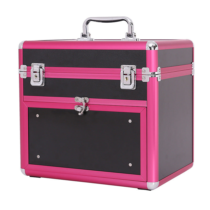 Plastic Bottle Nail Polish Aluminum With Drawer Cosmetic Cases