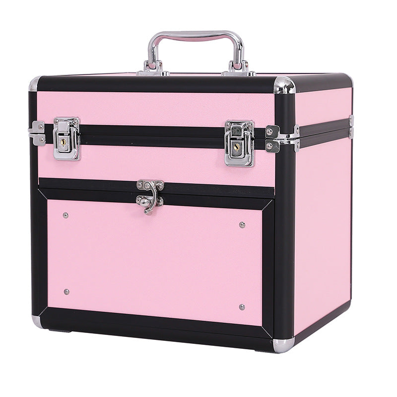 Plastic Bottle Nail Polish Aluminum With Drawer Cosmetic Cases