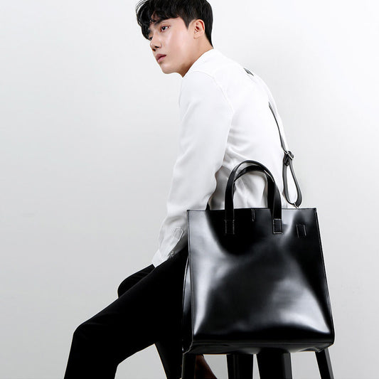 Men's Korean Style Fashion Retro Business Bright Men's Messenger Bags