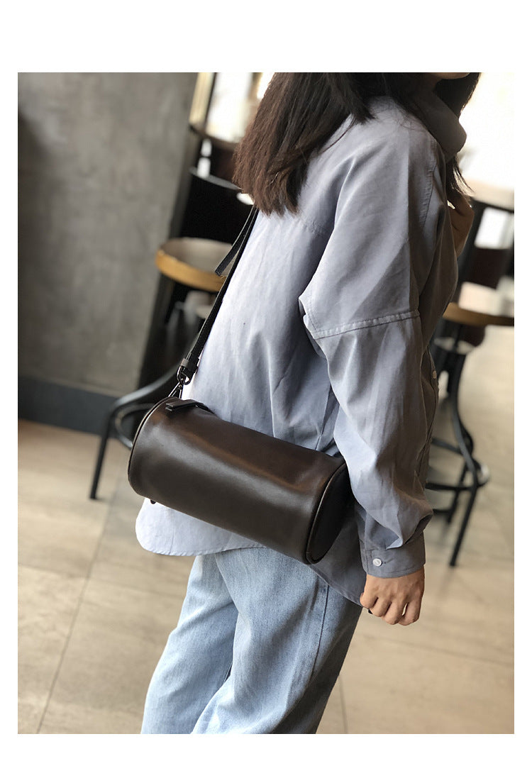 Round Leather Soft Cross Body Classic Crossbody Bags
