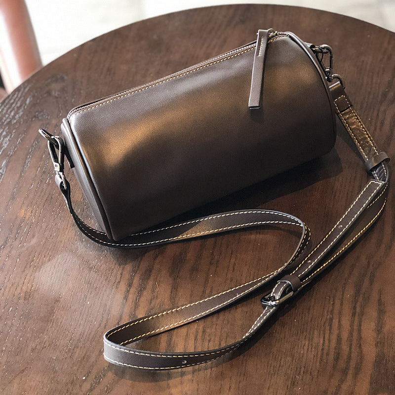 Round Leather Soft Cross Body Classic Crossbody Bags