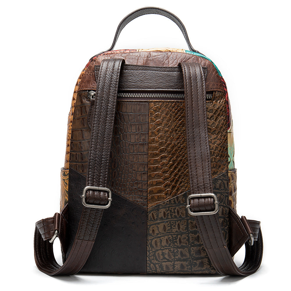 Women's Charming Leather Embossed Stitching Cow Bags