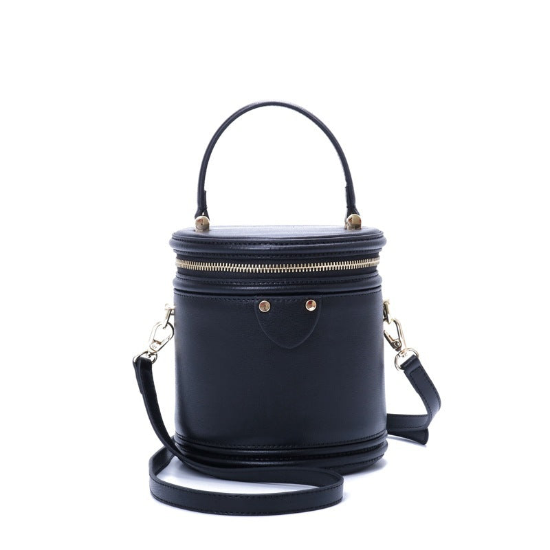Women's Genuine Leather Retro Round Box Fashion Shoulder Bags