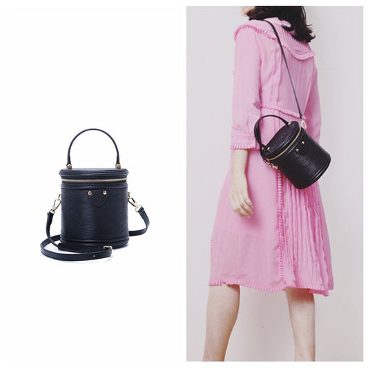Women's Genuine Leather Retro Round Box Fashion Shoulder Bags