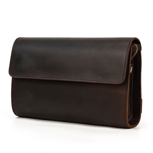 Men's Genuine Leather Clutch Retro Crazy Horse Men's Handbags