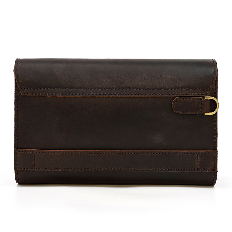 Men's Genuine Leather Clutch Retro Crazy Horse Men's Handbags