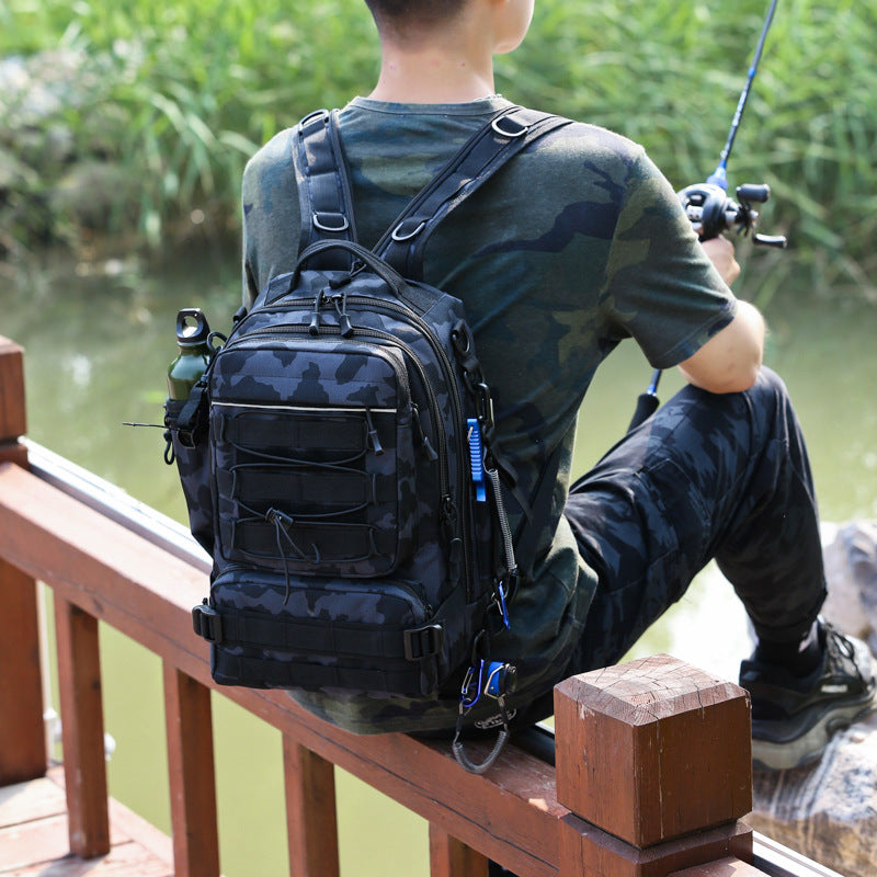 Men's Single Large Capacity Fishing Camouflage Multifunction Sports Backpacks