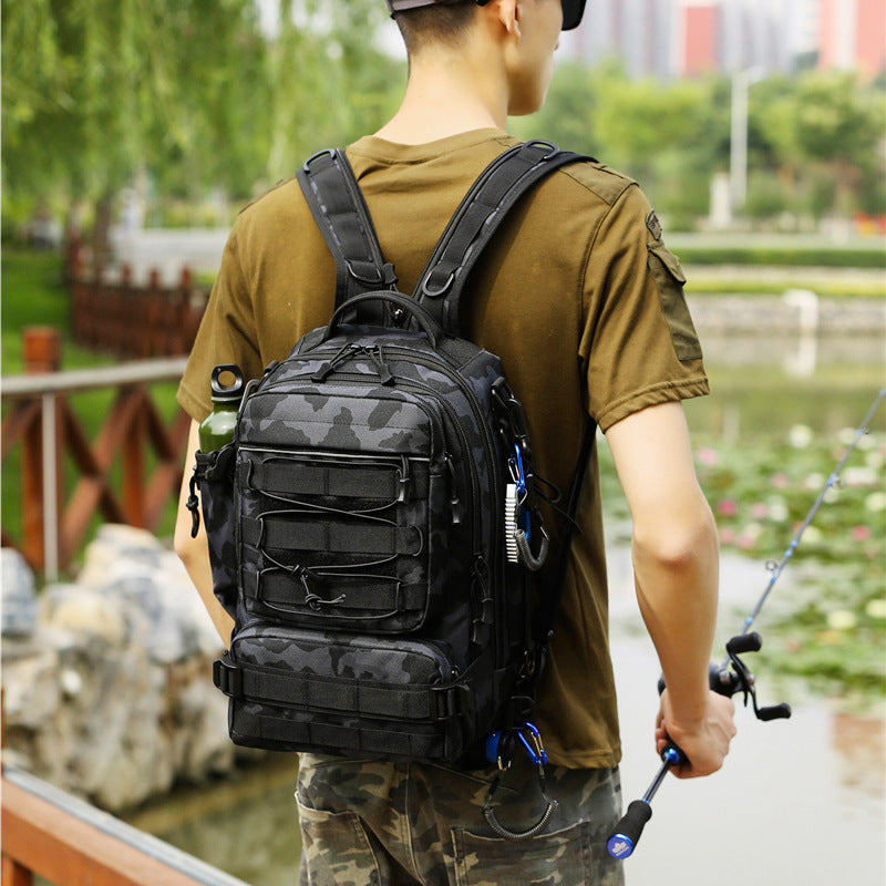 Men's Single Large Capacity Fishing Camouflage Multifunction Sports Backpacks