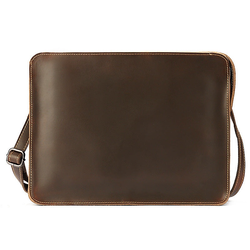Men's Leather Business Envelope Crazy Horse First Men's Messenger Bags