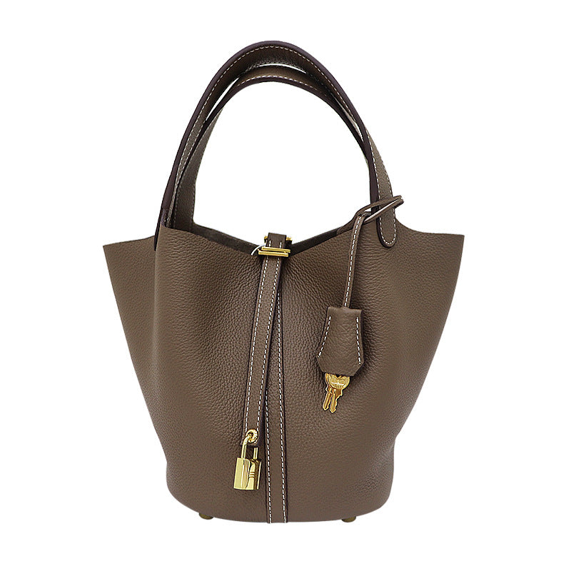 Pattern Vegetable Basket Mild Luxury Retro Large Capacity First Handbags