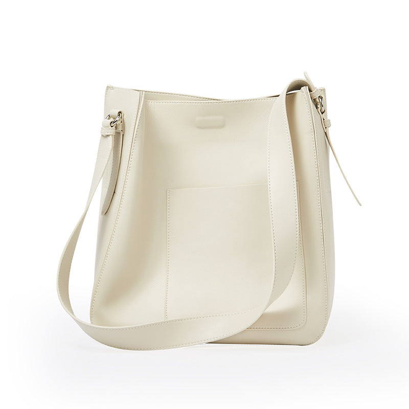 Women's Genuine Leather Korean Style Simple Retro Shoulder Bags