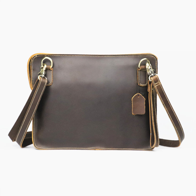 Men's Leather Business Envelope Crazy Horse First Men's Messenger Bags
