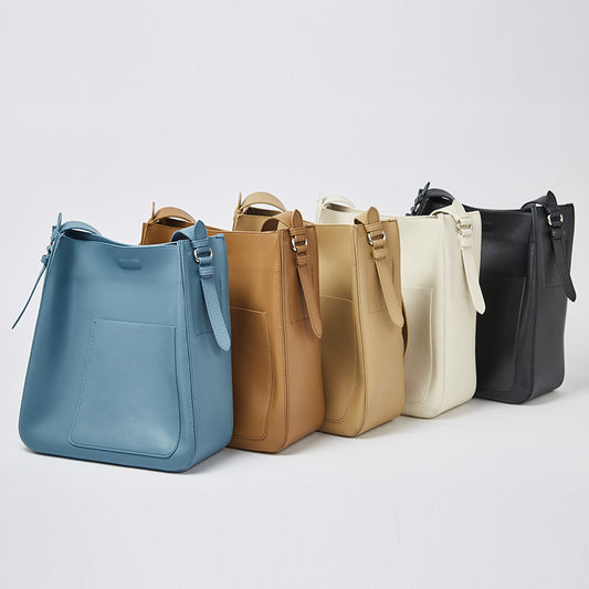 Women's Genuine Leather Korean Style Simple Retro Shoulder Bags