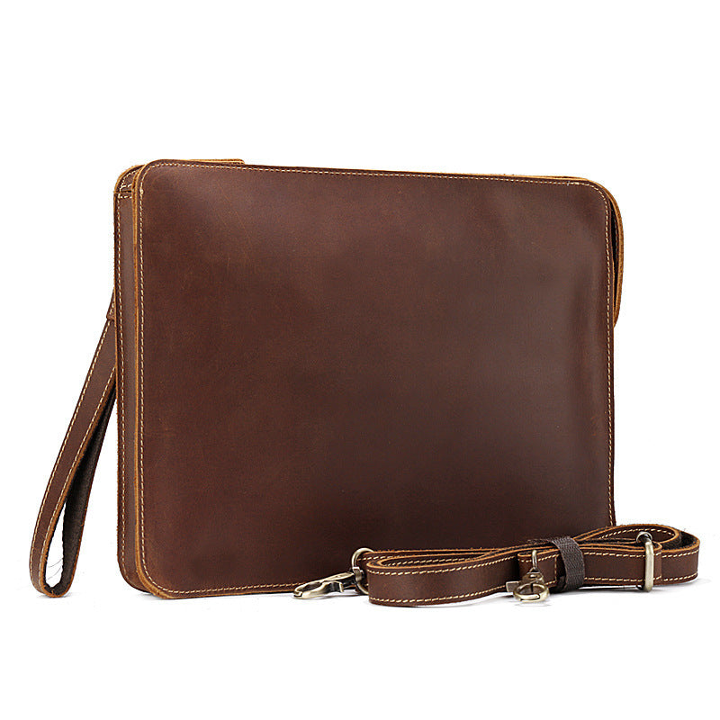 Men's Leather Business Envelope Crazy Horse First Men's Messenger Bags