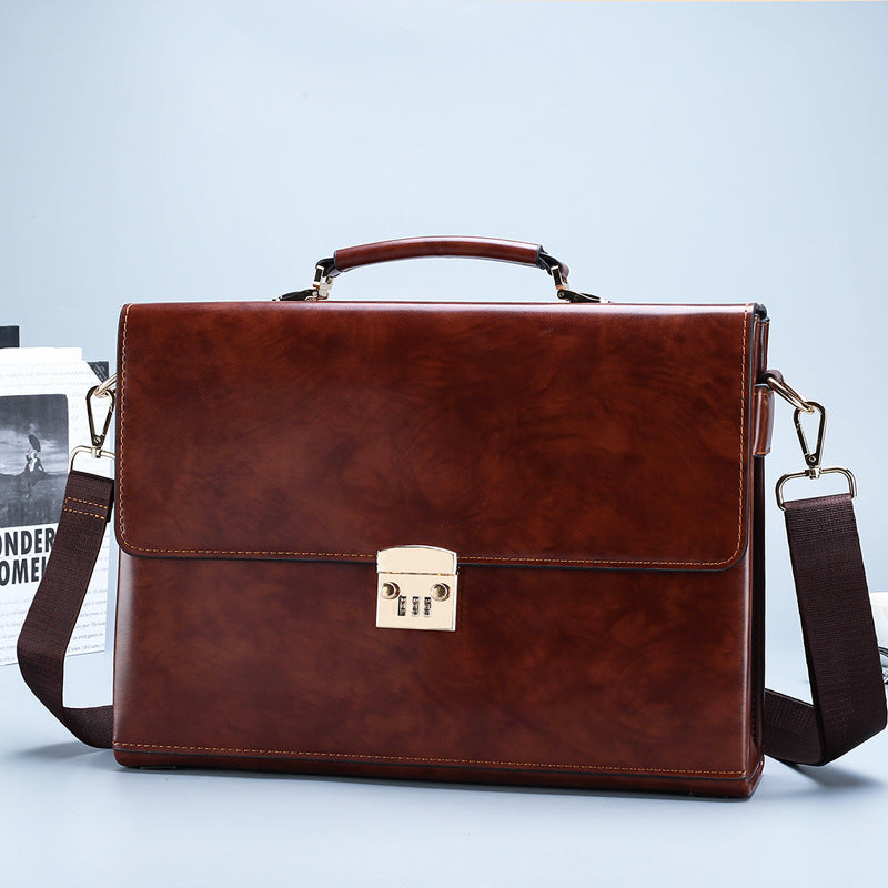 Men's Business Password Official Document Retro Office Men's Briefcases