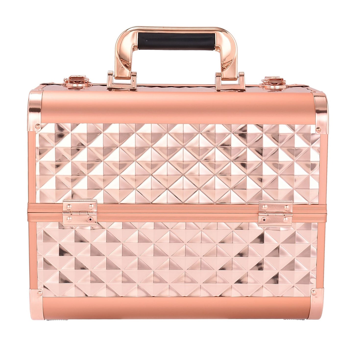 Rose Gold Large Nail Beauty Box Cosmetic Cases