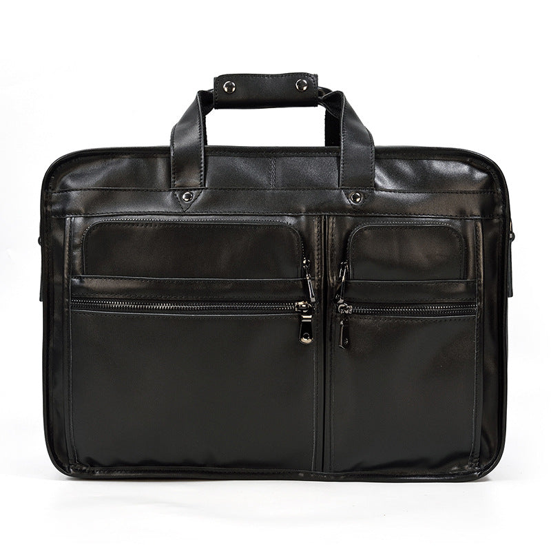Men's Capacity Genuine Leather Retro Crazy Horse Men's Briefcases