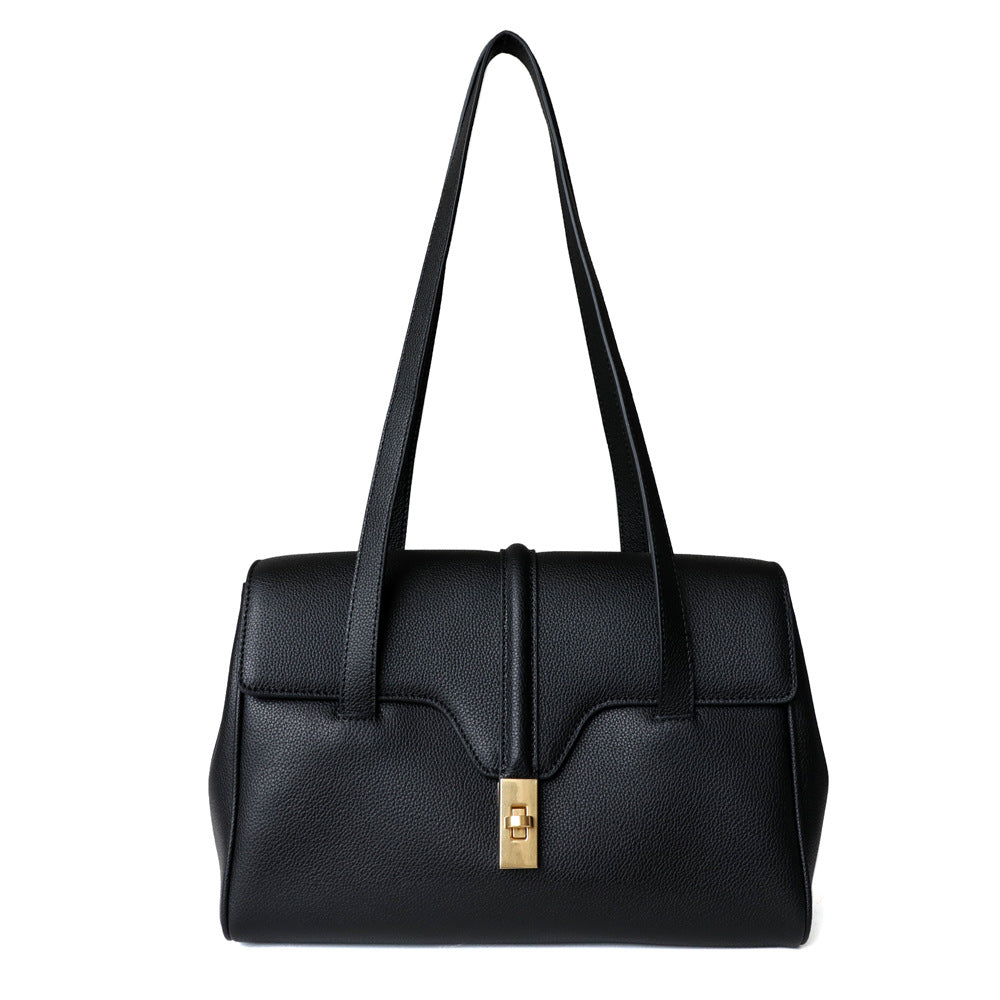 Women's Large Capacity Leather Big Portable Simple Shoulder Bags