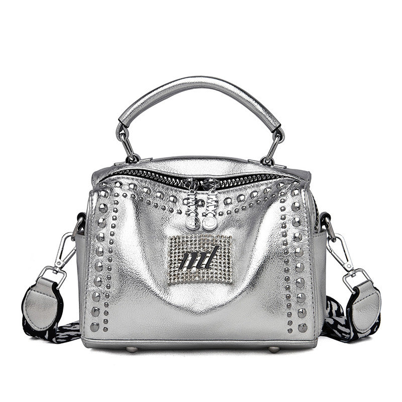 Women's High-grade Boston Trendy Genuine Leather Western Shoulder Bags