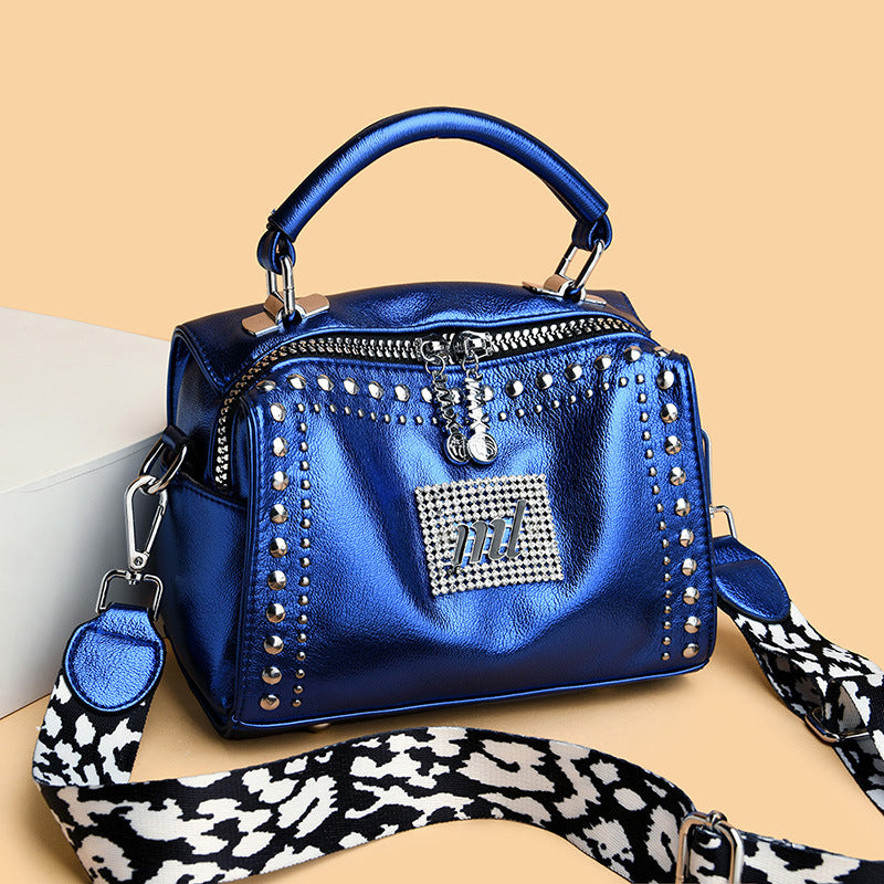 Women's High-grade Boston Trendy Genuine Leather Western Shoulder Bags