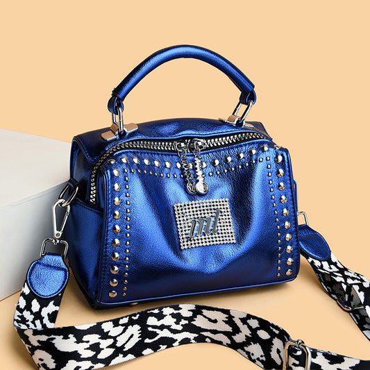 Women's High-grade Boston Trendy Genuine Leather Western Shoulder Bags