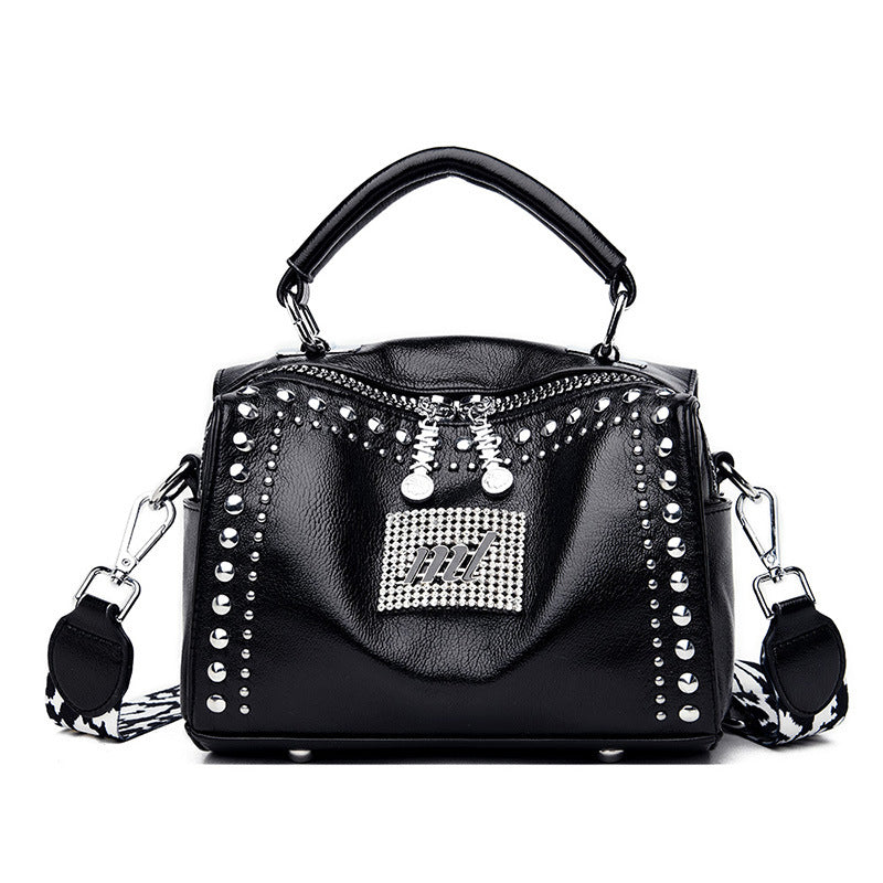 Women's High-grade Boston Trendy Genuine Leather Western Shoulder Bags