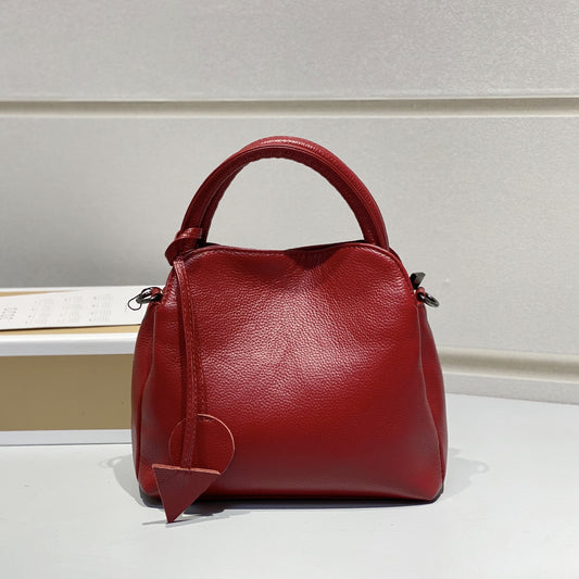 Women's Top Layer Cowhide Leather Gem Commuter Shoulder Bags