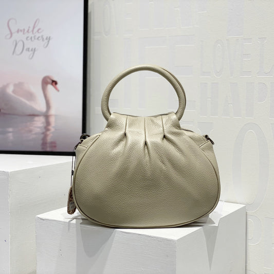 Women's Cowhide Leather Cloud Dumpling Mother Soft Bags