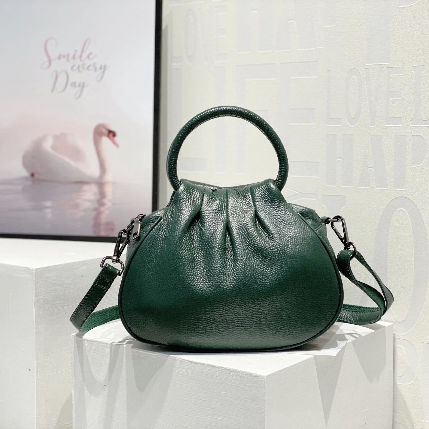 Women's Cowhide Leather Cloud Dumpling Mother Soft Bags