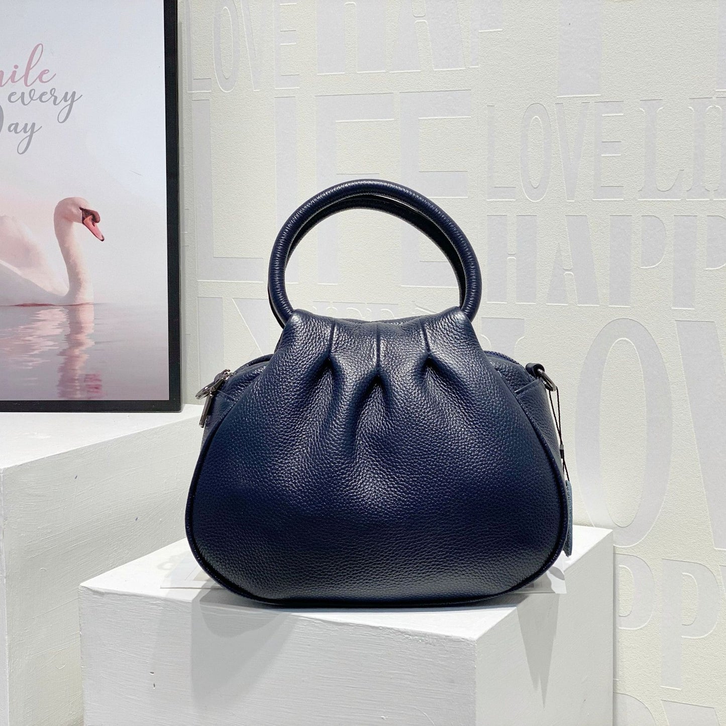 Women's Cowhide Leather Cloud Dumpling Mother Soft Bags