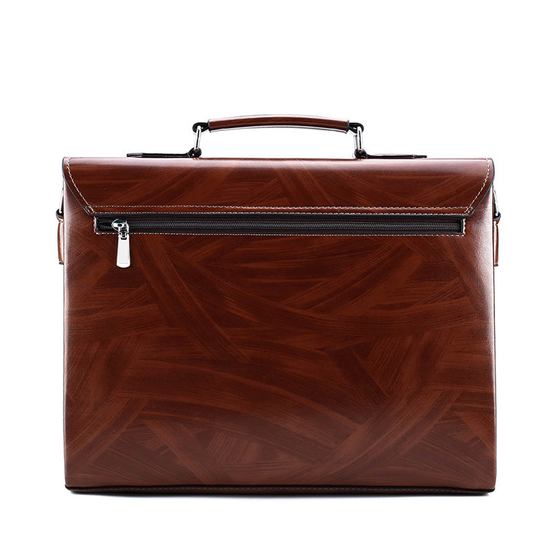 Men's Leather Business Password Retro Trendy Men's Briefcases