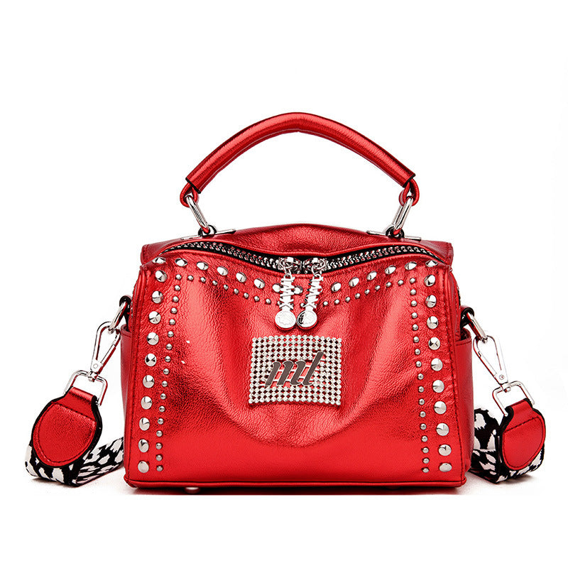 Women's High-grade Boston Trendy Genuine Leather Western Shoulder Bags