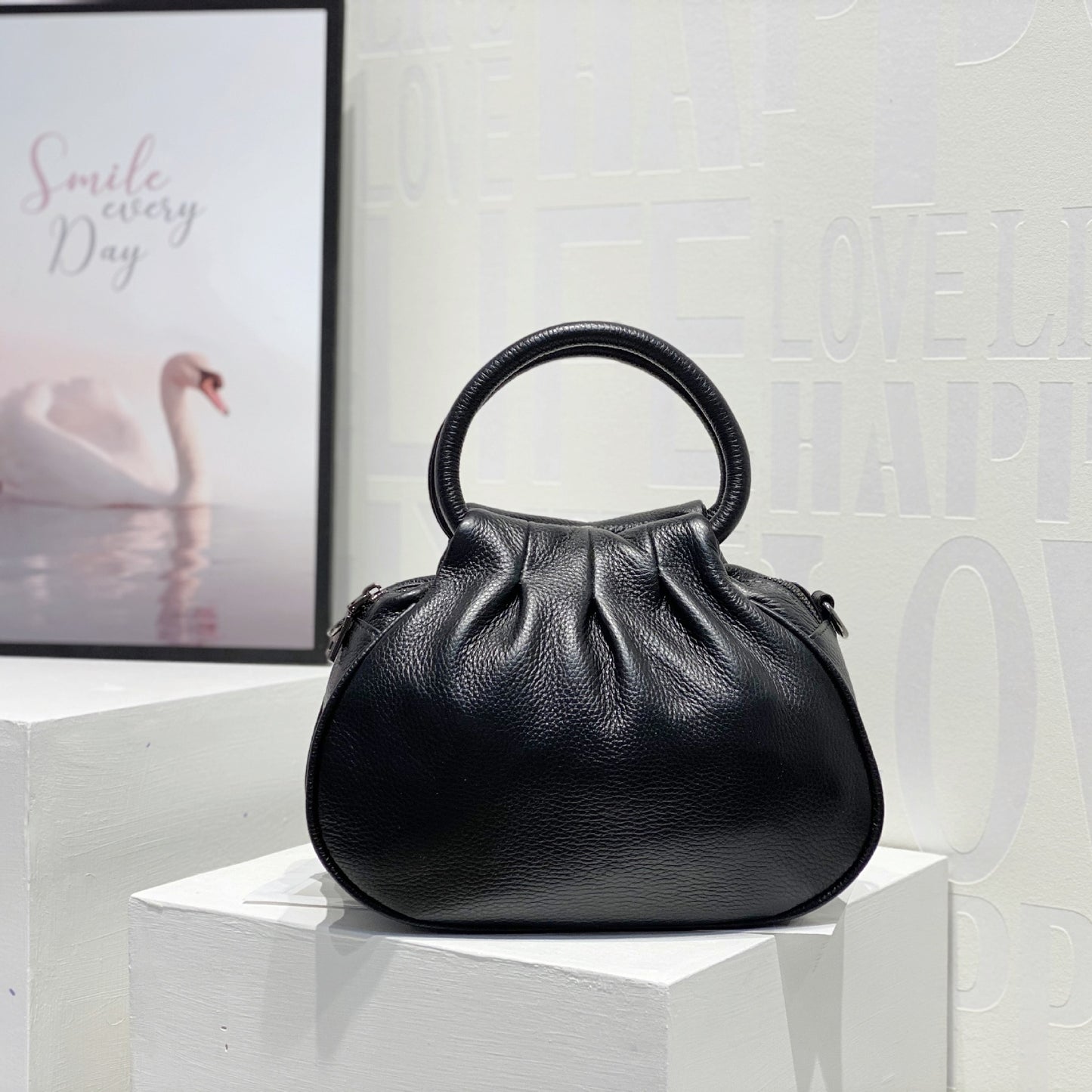Women's Cowhide Leather Cloud Dumpling Mother Soft Bags