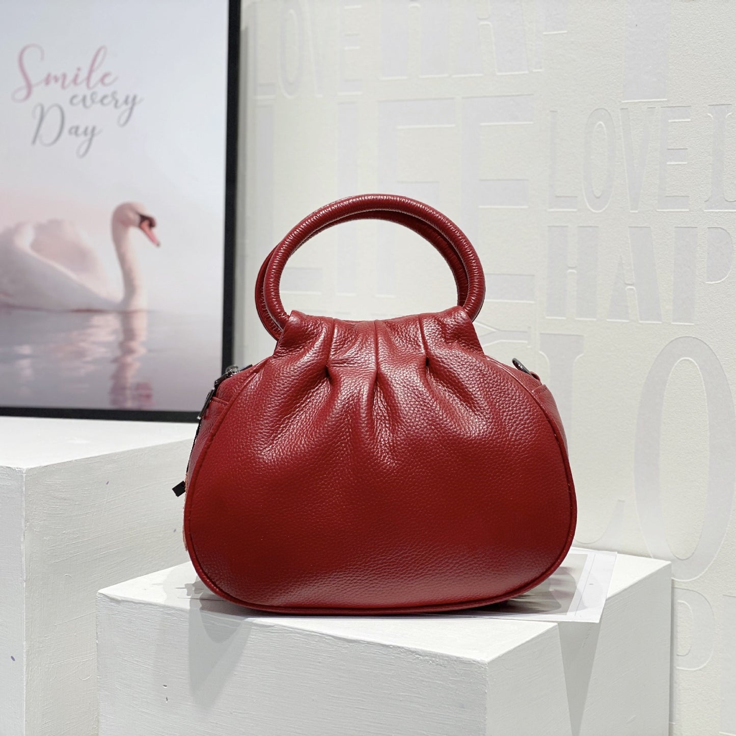 Women's Cowhide Leather Cloud Dumpling Mother Soft Bags