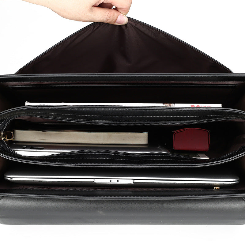 Men's Business Password Computer Retro Leather Men's Briefcases