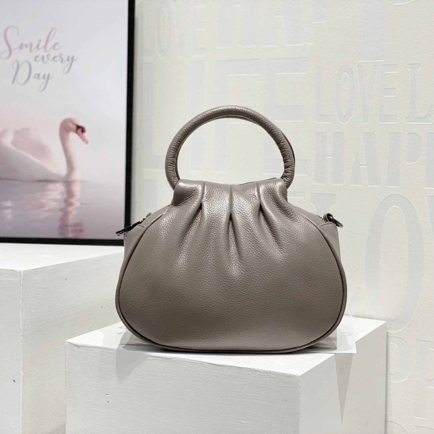 Women's Cowhide Leather Cloud Dumpling Mother Soft Bags