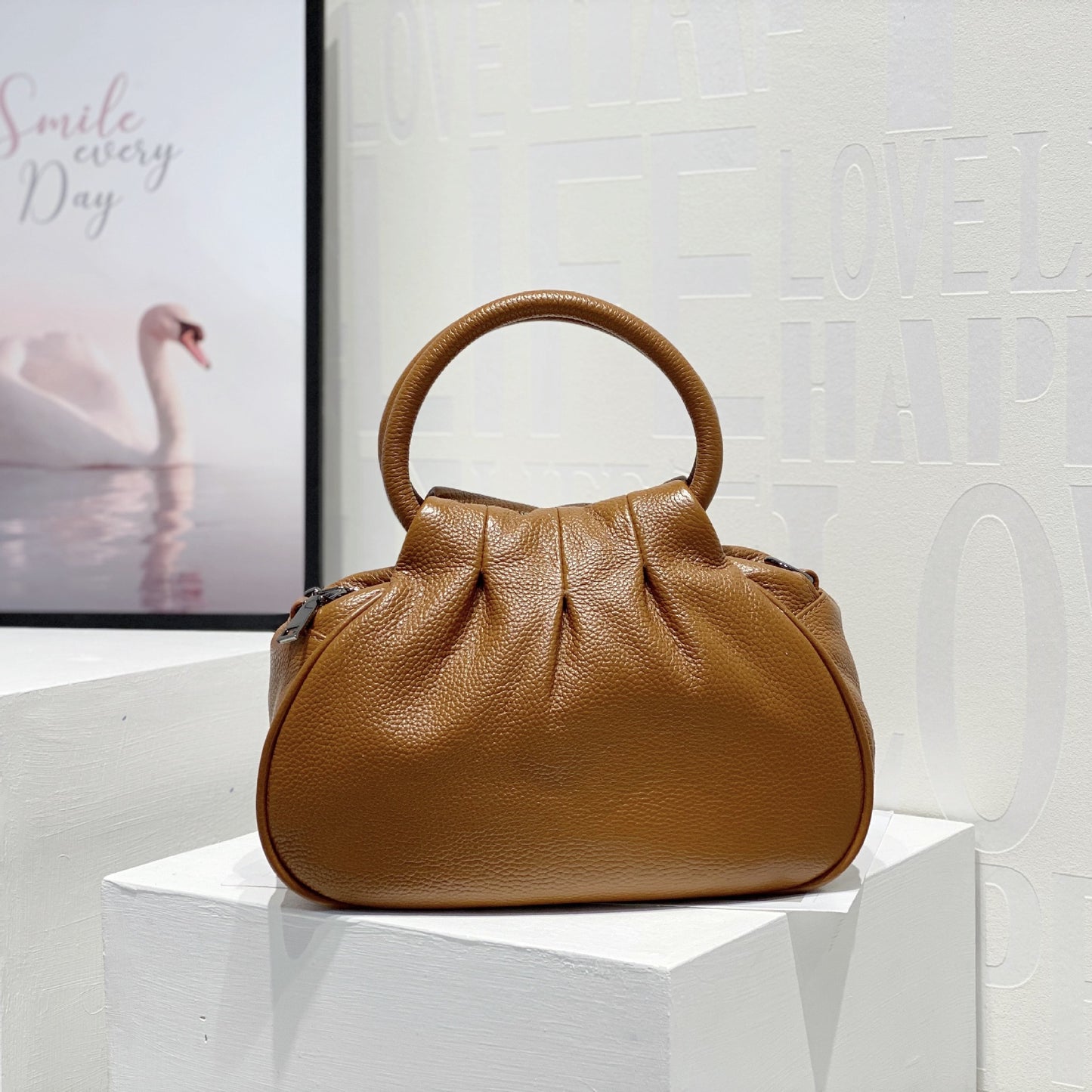Women's Cowhide Leather Cloud Dumpling Mother Soft Bags