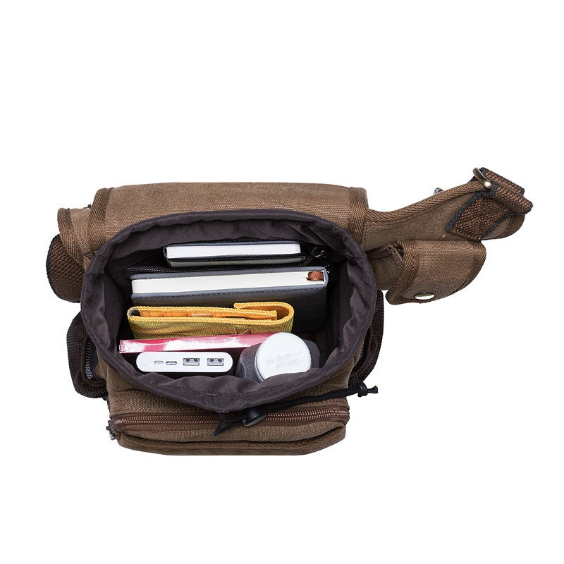 Men's Canvas Vintage Leisure With Leather Men's Shoulder Bags