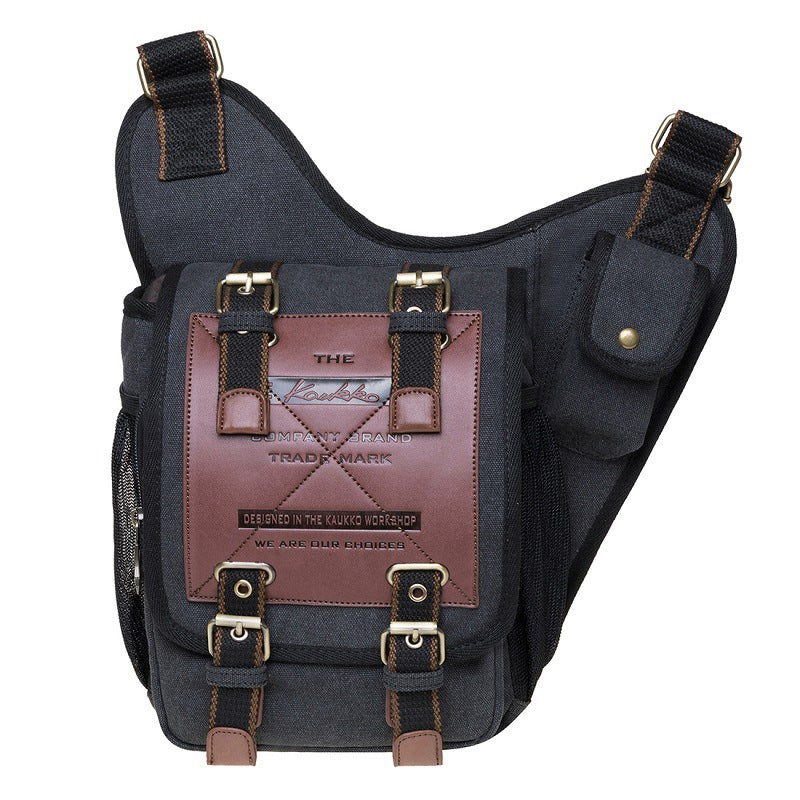 Men's Canvas Vintage Leisure With Leather Men's Shoulder Bags