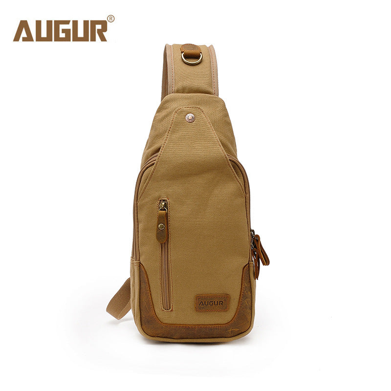 Men's Preppy Style Fashion Canvas Couple Men's Chest Bags