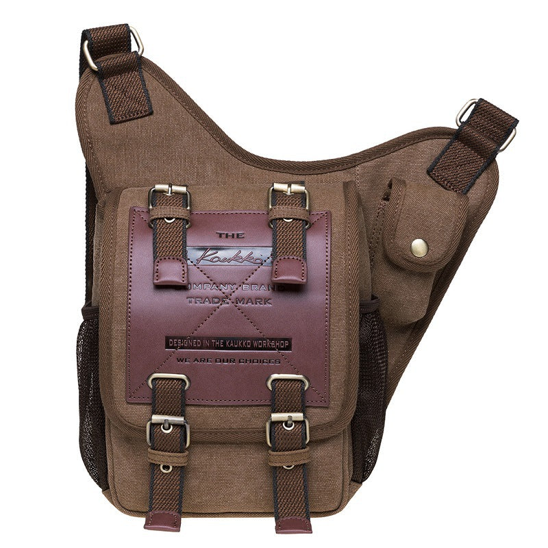 Men's Canvas Vintage Leisure With Leather Men's Shoulder Bags