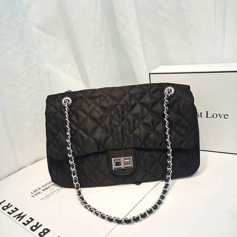 Women's Rhombus Chain Korean Fashion Oxford Cloth Shoulder Bags