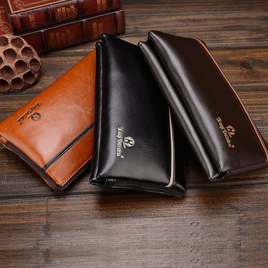 Men's Business Full Leather One Combination Horizontal Men's Messenger Bags