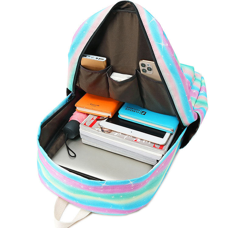 Women's & Children's & Primary Lightweight Large Capacity Canvas Elementary School Students' Schoolbags