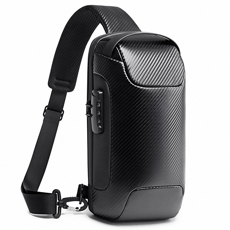Men's Fashion Carbon Fiber Waterproof With Men's Chest Bags